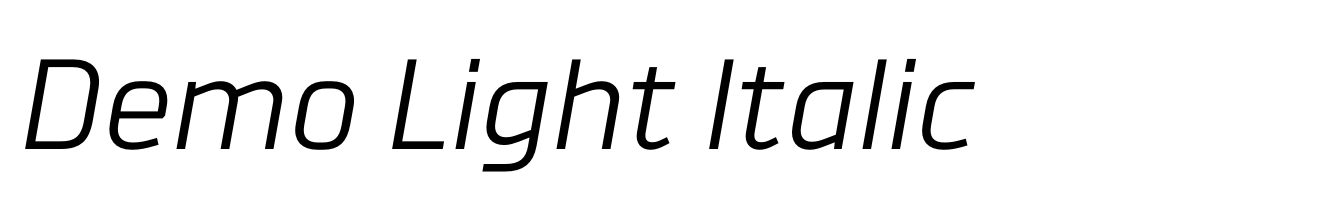 Demo Light Italic